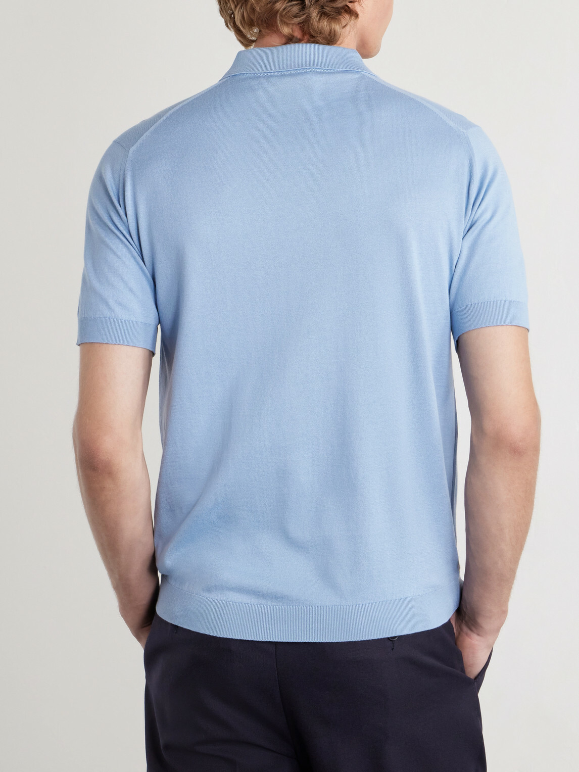 John Smedley - Adrian Slim-Fit Sea Island Cotton Polo Shirt - Blue