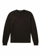 Saman Amel - Ribbed Cotton Sweater - Brown