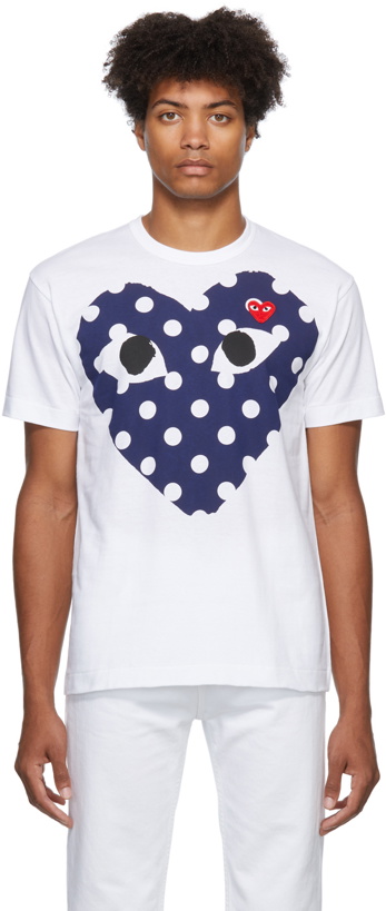 Photo: Comme des Garçons Play Polka Dot Heart T-Shirt