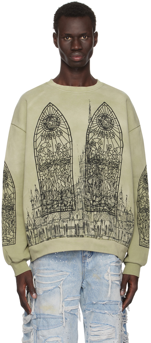Who Decides War Green Cathedral Sweatshirt