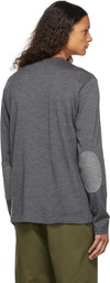 Junya Watanabe Grey Wool Elbow Patch T-Shirt