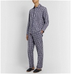 Sleepy Jones - Henry Piped Gingham Cotton-Poplin Pyjama Set - Blue
