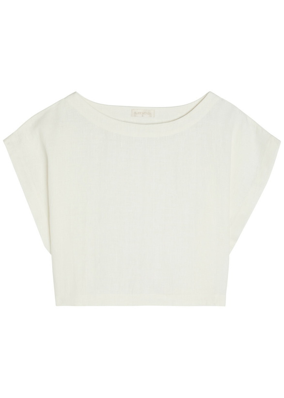 Photo: Suzie Kondi Kori Cropped Linen top White