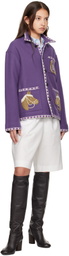 Bode Purple Bronco Appliqué Jacket