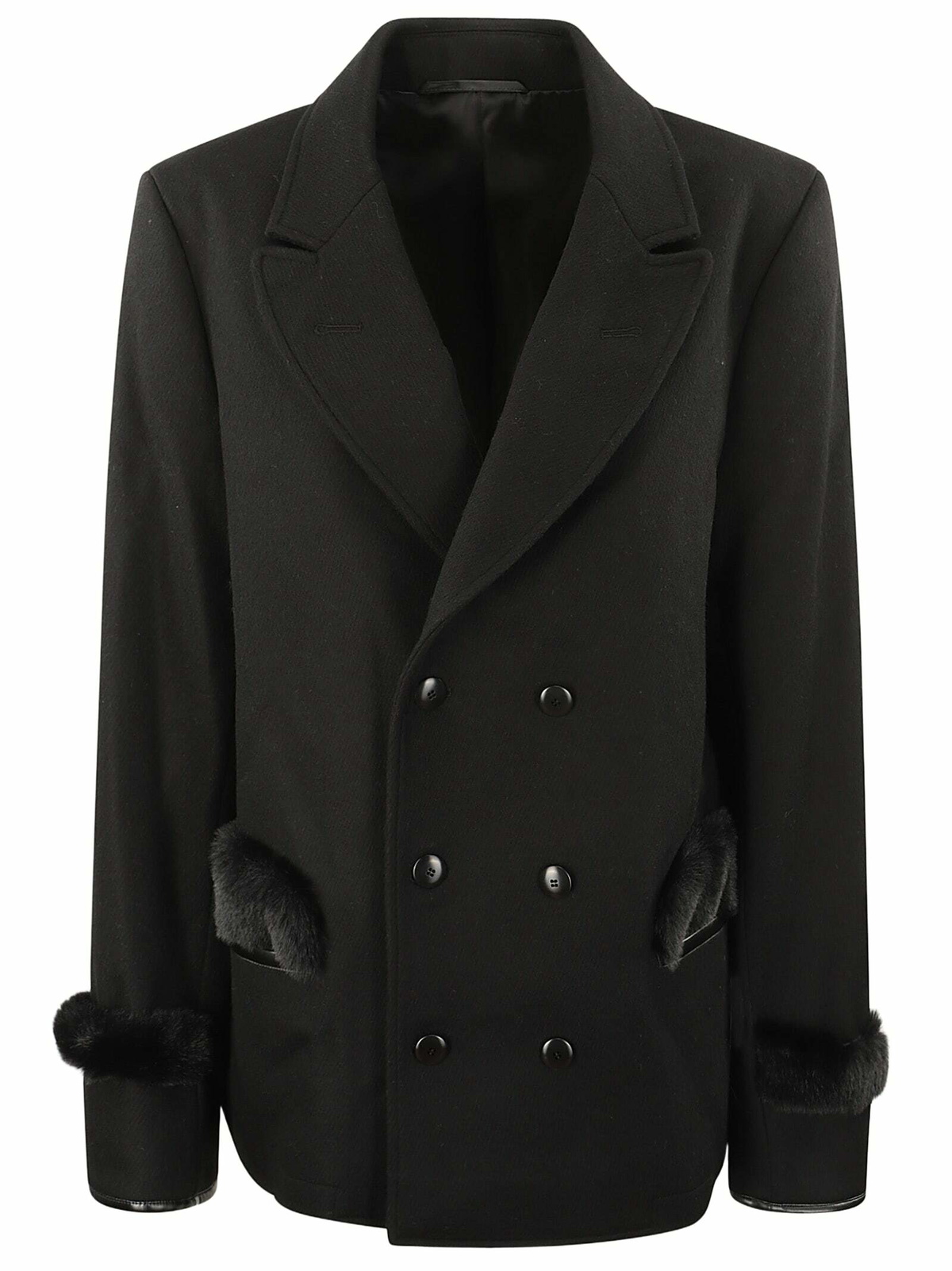 Random Identities Men Peacoat Woven