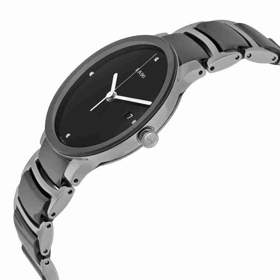Rado Centrix Quartz Black Dial Black Ceramic Unisex Watch R30934712