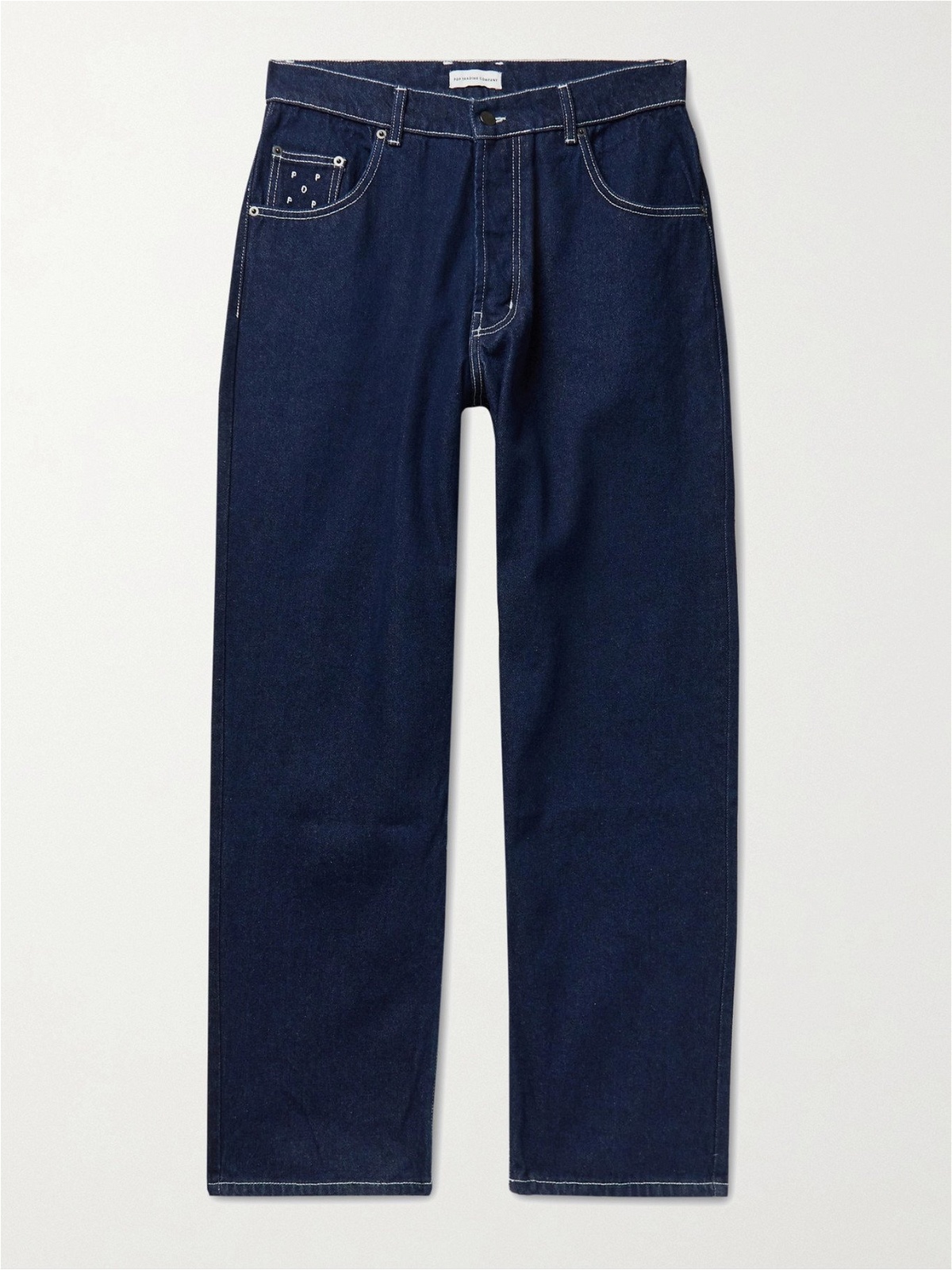 Mammoth Tag fat Udtømning Pop Trading Company - DRS Logo-Embroidered Appliquéd Denim Jeans - Blue Pop  Trading Company