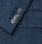 Brioni - Herringbone Cotton Blazer - Blue