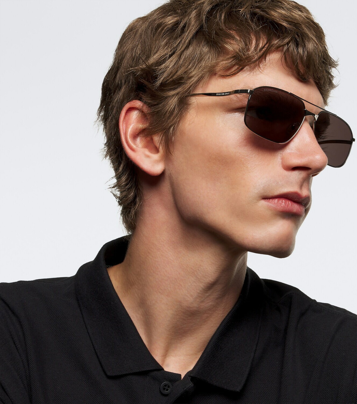 Balenciaga Logo navigator sunglasses