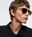 Balenciaga Logo navigator sunglasses