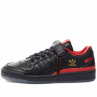 Adidas x Circoloco Forum Low Sneakers in Core Black/Vivid Red