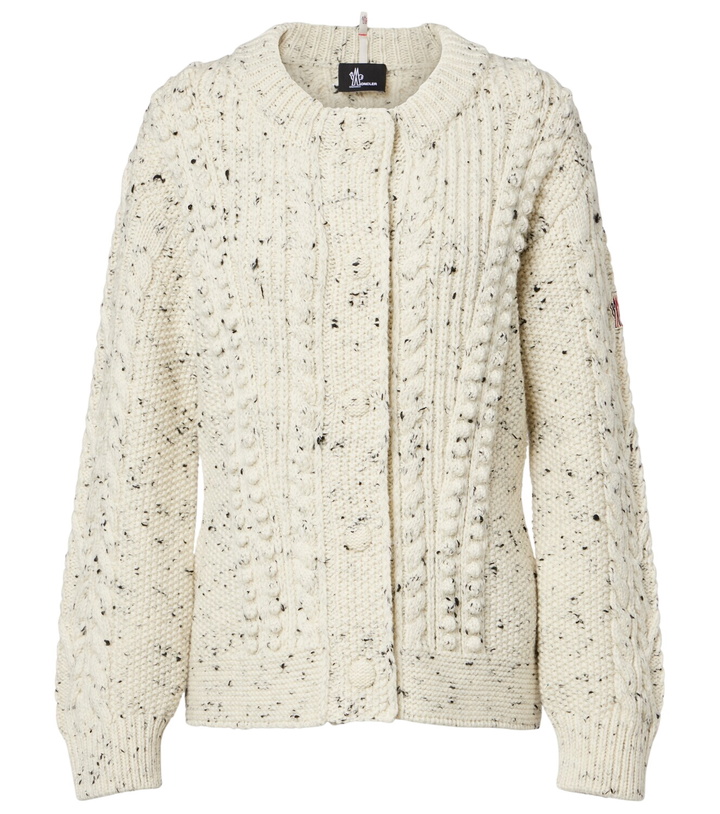 Photo: Moncler Grenoble Cable-knit wool cardigan