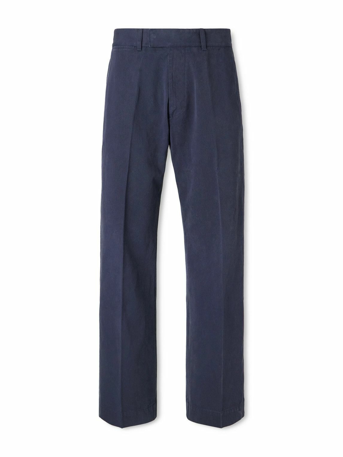 Moncler Gamme Bleu Blue Twill Trousers Moncler Gamme Bleu