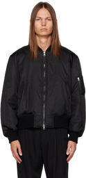 Burberry Black Wadded Bomber Jacket