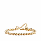 AMI Paris Men's Heart Chain Bracelet in Gold
