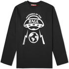 Members of the Rage Men's Long Sleeve Oversized Planet T-Shirt in Black