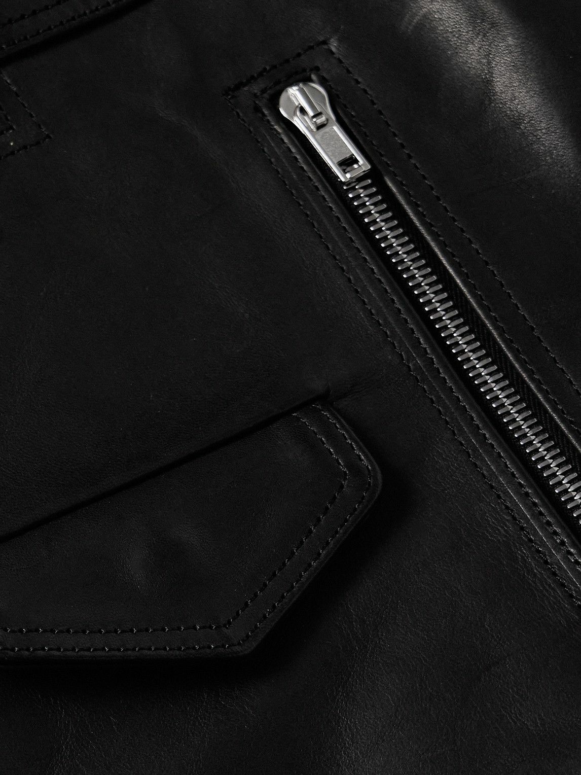 Rick Owens - Cropped Buckled Leather Jacket Rick Owens