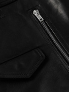 Rick Owens - Cropped Buckled Leather Jacket