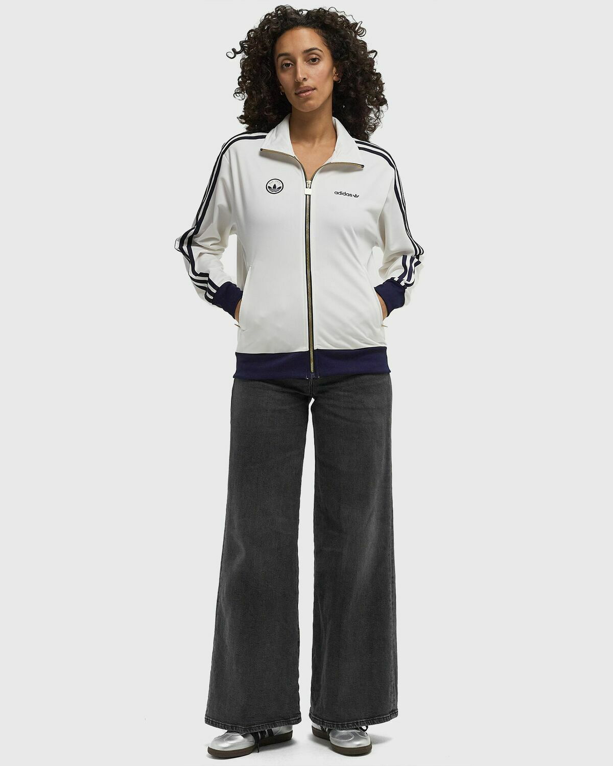 都内で TT FIREBIRD Adidas White adidas Zipper Womens トップス