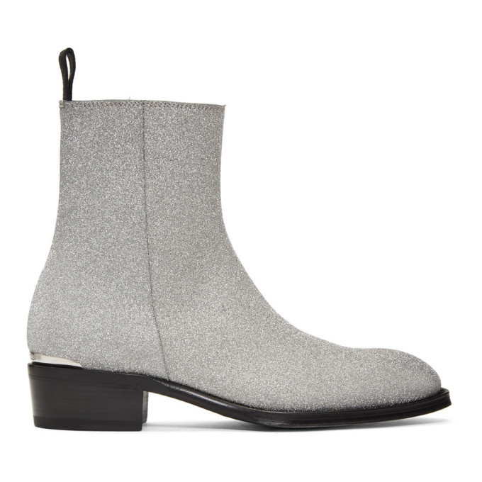 Photo: Alexander McQueen Silver and Black Tiny Dancer Boots