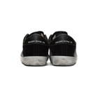 Golden Goose Silver and Black Suede Superstar Sneakers