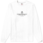 Men's AAPE Big X-Bone Long Sleeve T-Shirt in White