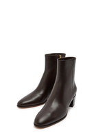 Gianvito Rossi Spencer 45 Leather Ankle Boots Brown