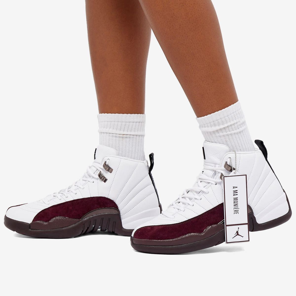 burgundy and white jordan 12