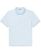 C.P. Company - Logo-Appliquéd Cotton-Blend Piqué Polo Shirt - Blue