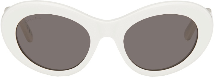 Photo: Balenciaga White Oval Sunglasses
