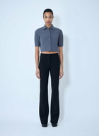 Jil Sander Short-Sleeve Button-Down Crop Shirt