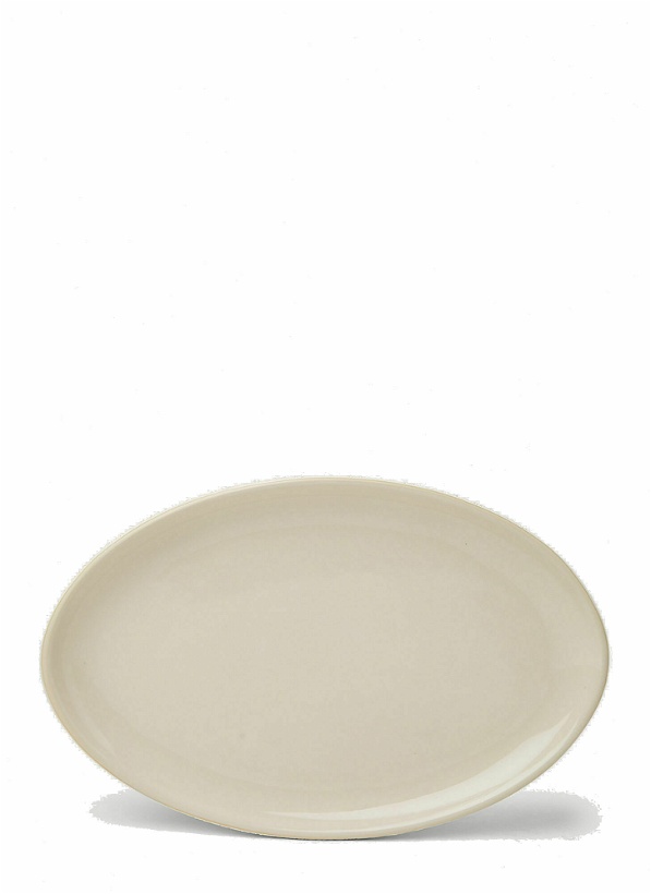 Photo: Set of Two Oval Dinner Plates in Cream