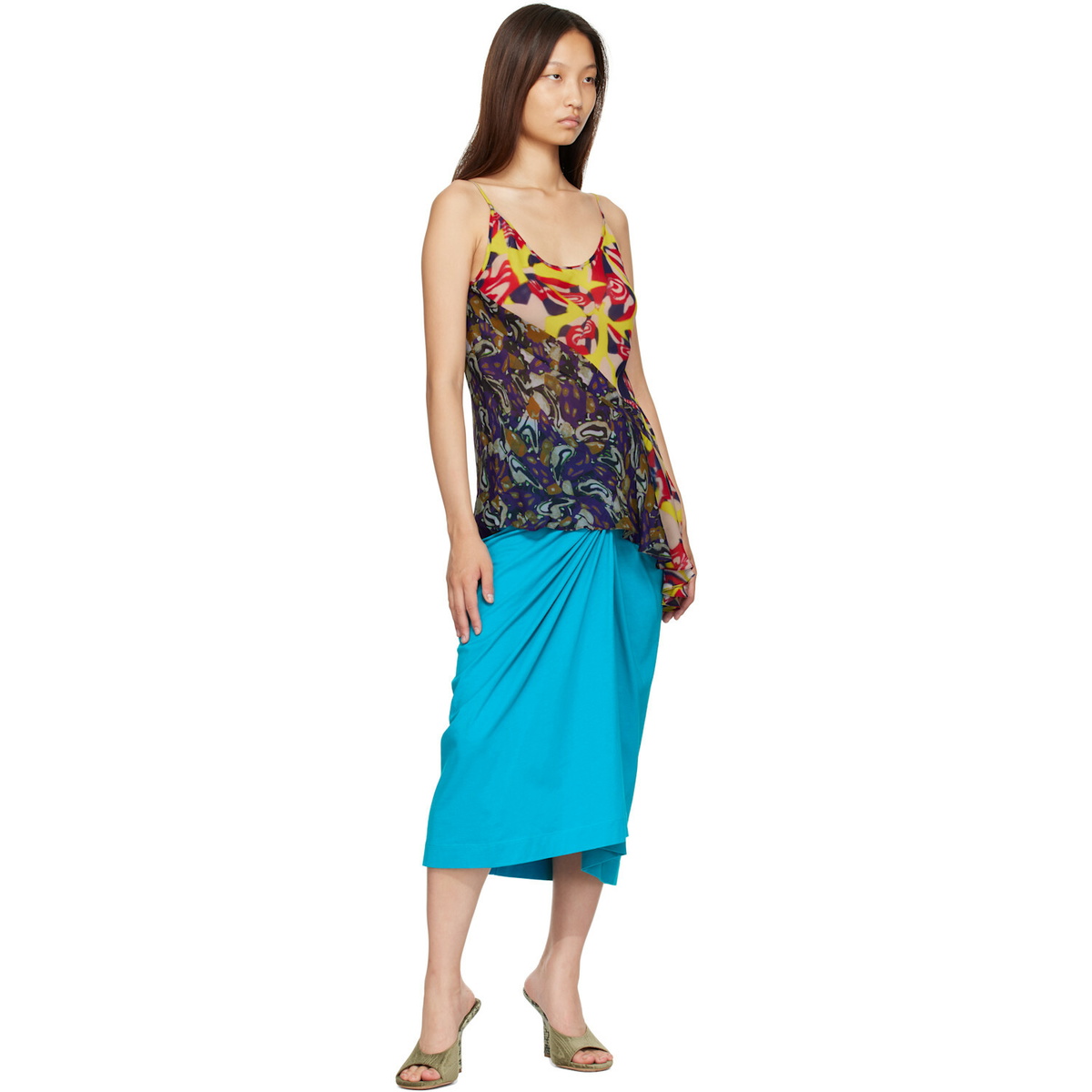 Dries Van Noten Multicolor Viscose Slip Top