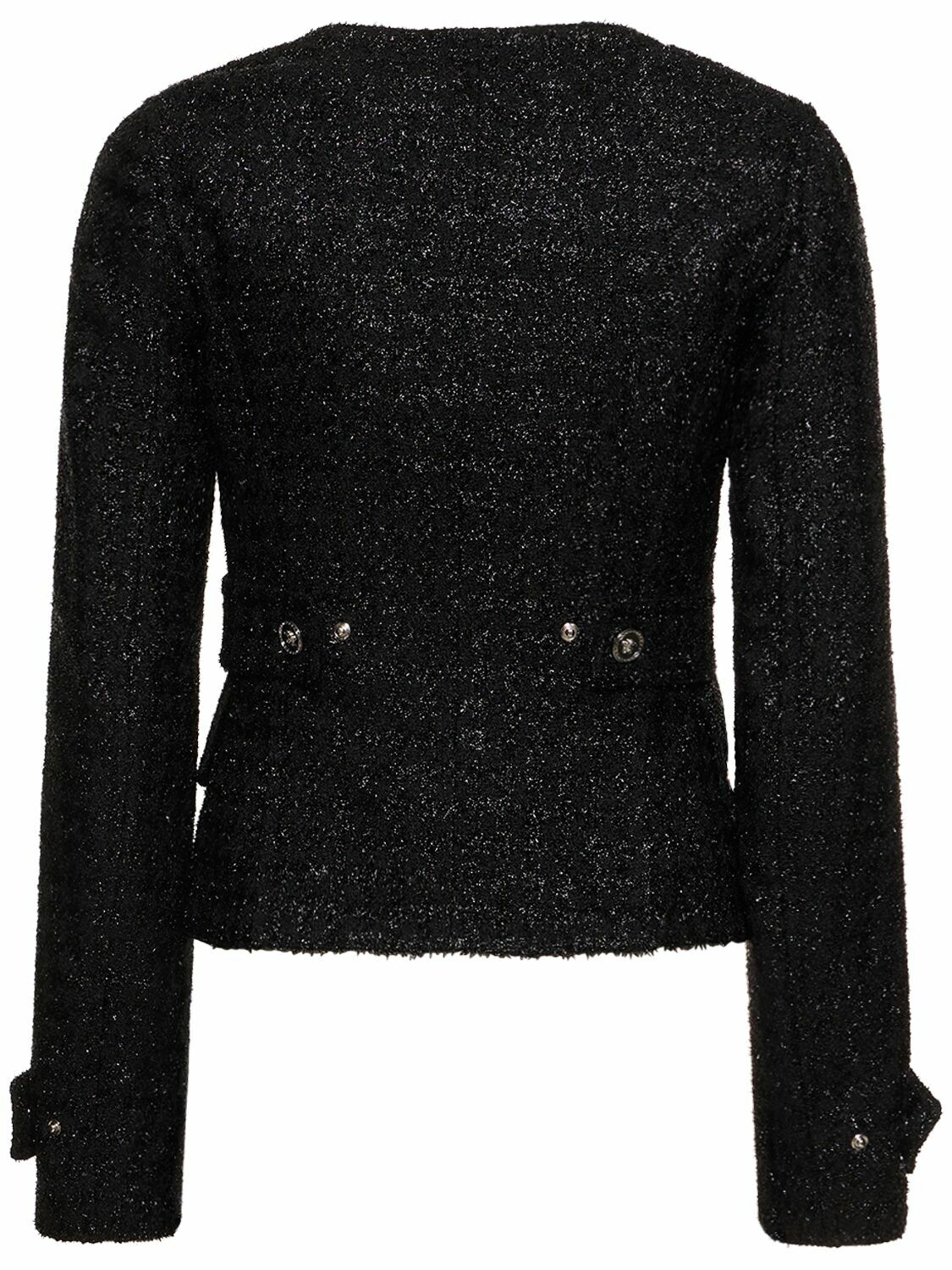 【関税&送料込】Versace Embroidered Tweed Blazer Versace - Embellished tweed jacket Versace