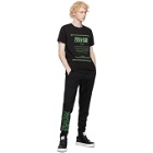 Versace Jeans Couture Black and Green Logo Lounge Pants