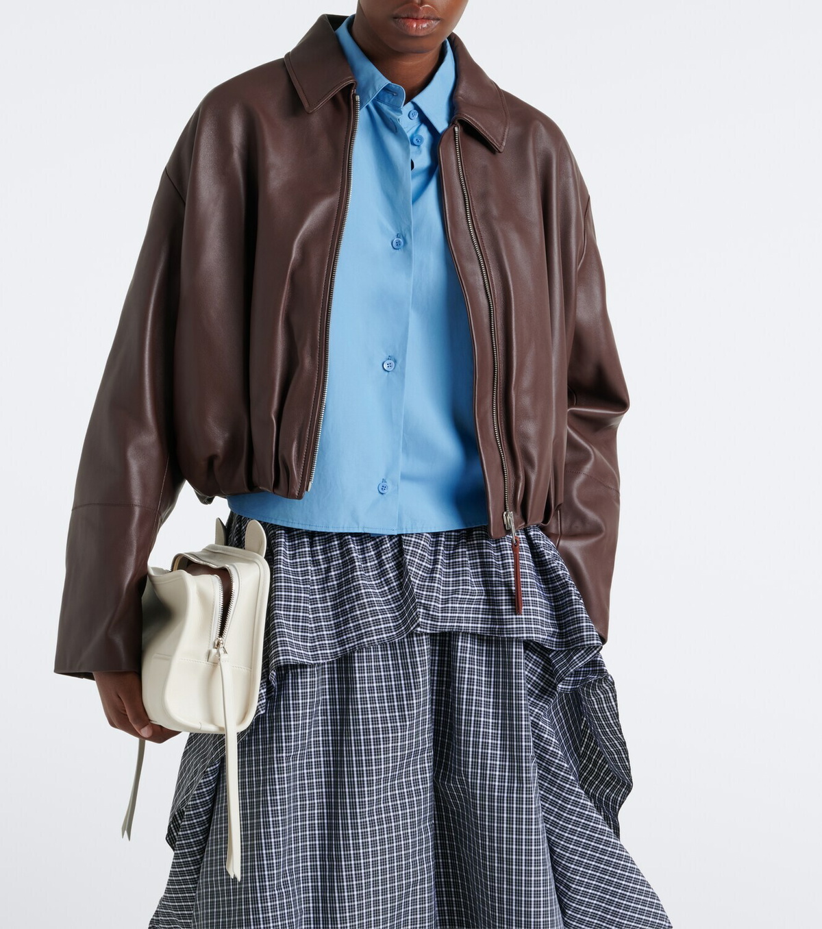 Loewe Draped leather jacket