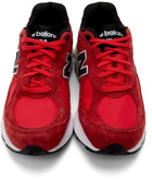 New Balance Red Made In USA 990v3 Low Sneakers
