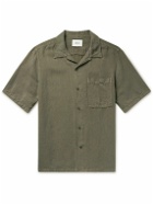 NN07 - Julio 5028 Convertible-Collar Linen and TENCEL™ Lyocell-Blend Shirt - Green
