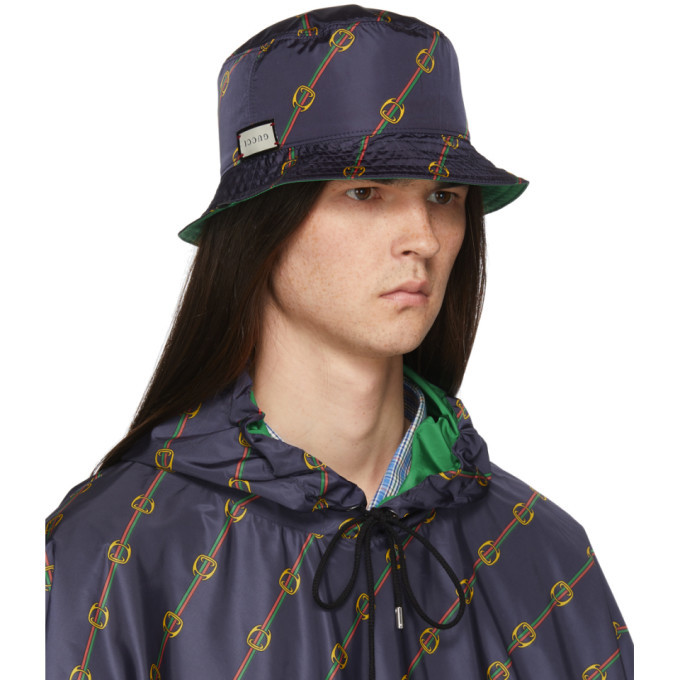 Gucci Reversible Green Nylon Bucket Hat Gucci