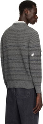 Toga Virilis Gray Hole Knit Cardigan