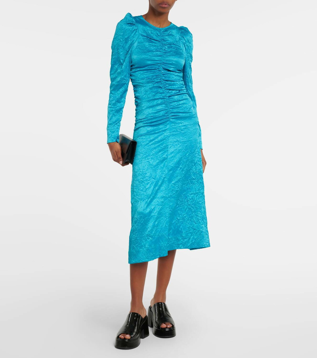 Ganni Satin midi dress GANNI