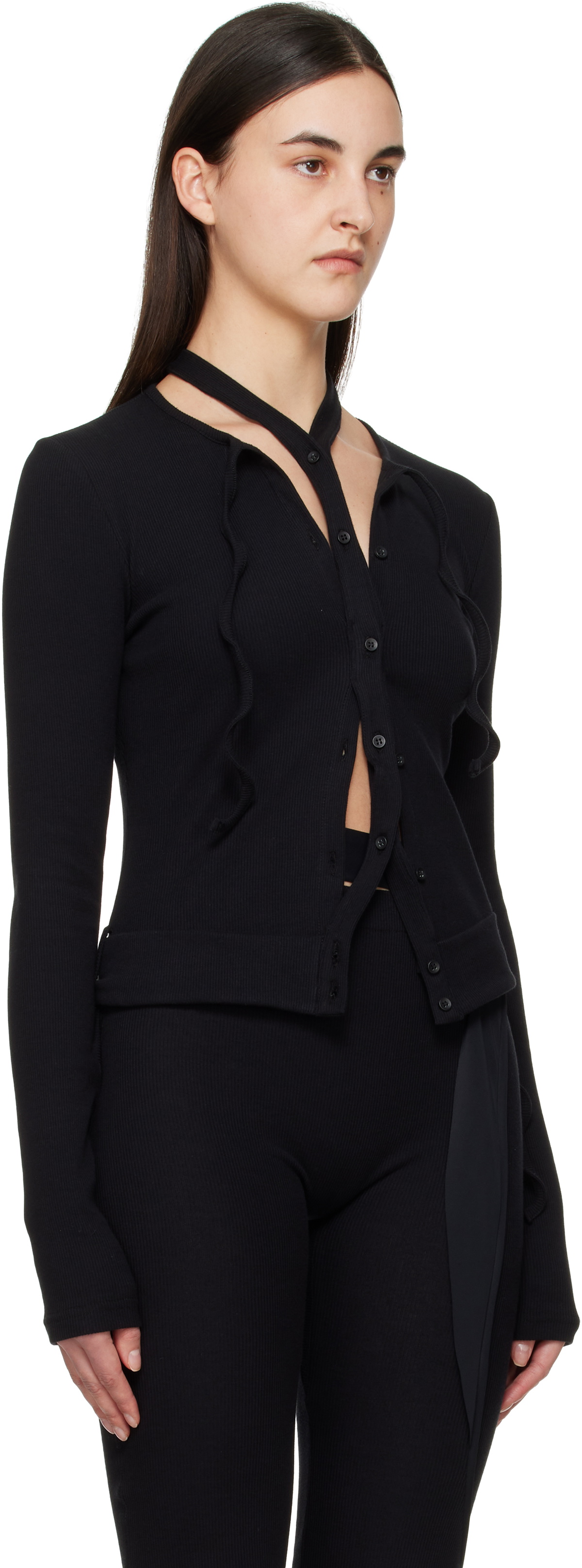 Ottolinger Black Double Closure Cardigan