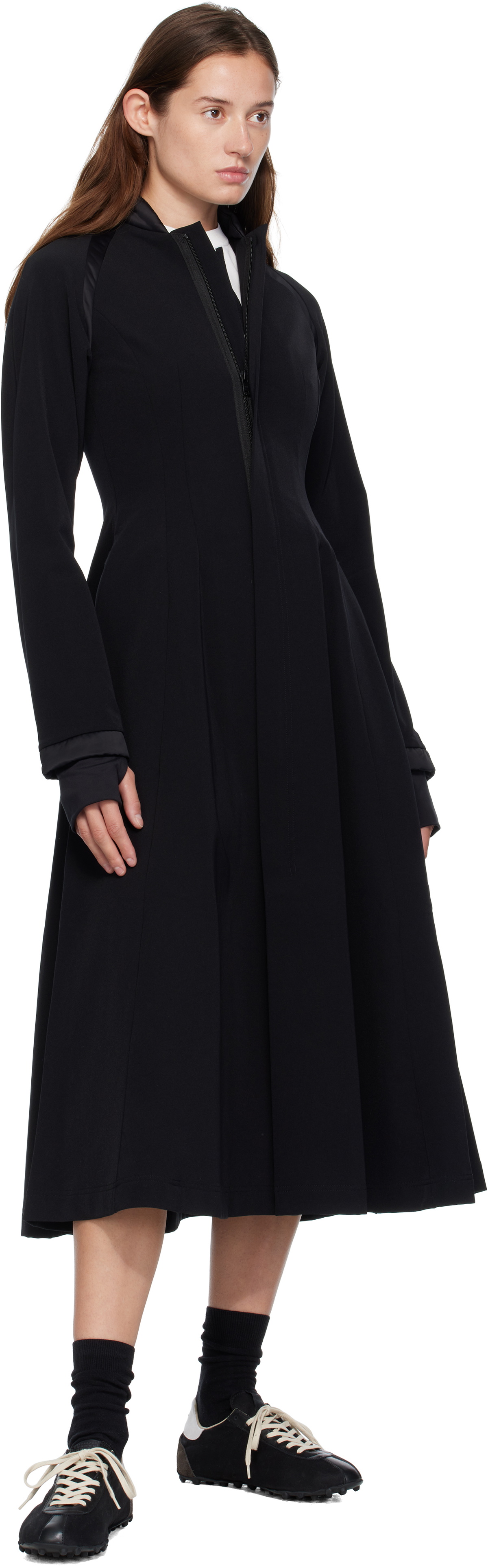 Y-3 Black Padded Midi Dress