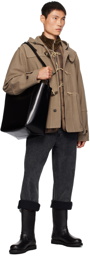 Our Legacy Beige Cropped Duffel Jacket