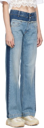 Stella McCartney Blue Paneled Jeans