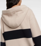 'S Max Mara Striped wool and cashmere hoodie