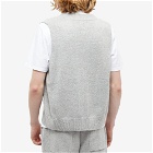 MKI Men's Mohair Blend Knit Vest in Grey