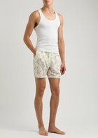 Paige Sanda Floral-print Shorts Beige