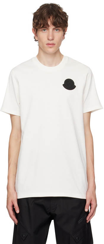 Photo: Moncler White Appliqué T-Shirt