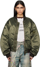 Acne Studios Green Logogram Bomber Jacket